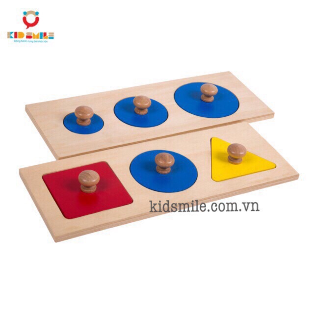 Giáo Cụ Montessori Combo 2 Giáo Cụ Hình Học Montessori 0-3