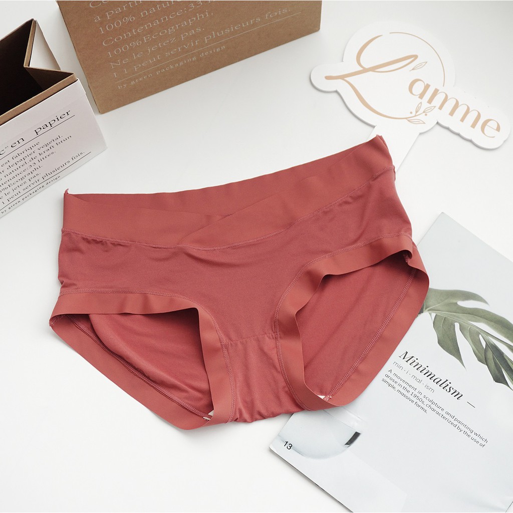 [Mã LT20 giảm 20K đơn 150K] Quần lót bầu chất liệu tơ lạnh mềm mại thoáng mát 6 màu by LAMME