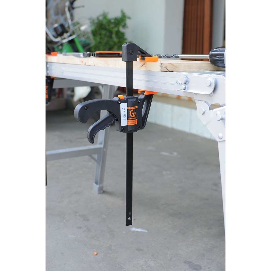 Eto bóp tay chữ F 10inch độ mở 254mm lực kẹp 70kg