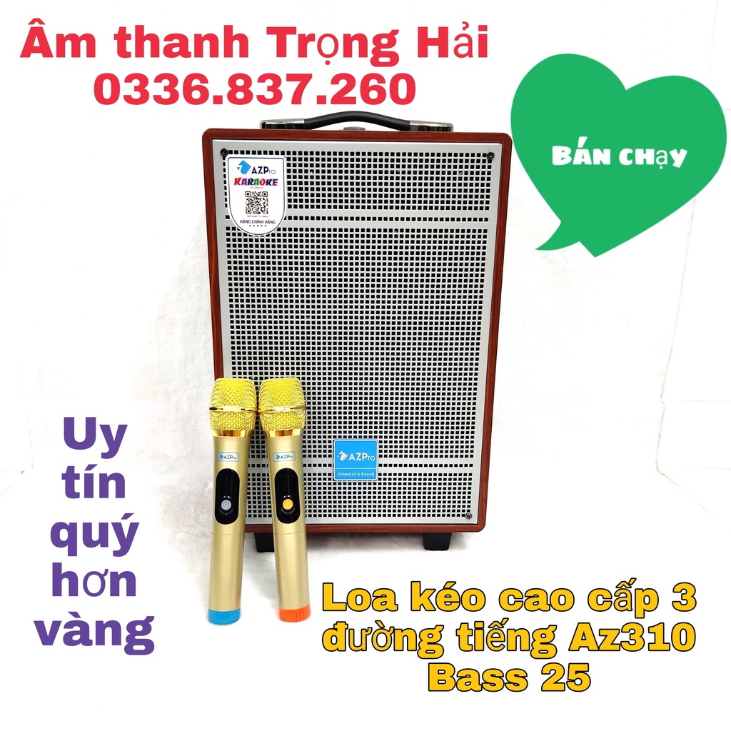 LOA KÉO CHÍNH HÃNG AZPRO AZ310_LOA 3 ĐƯỜNG TIẾNG_CHẤT LƯỢNG CAO