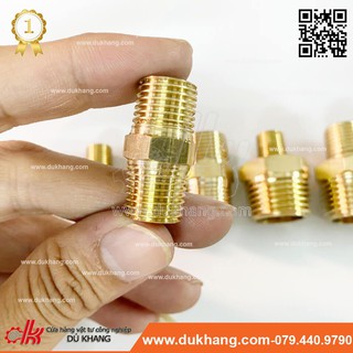 Nối 2 đầu ren ngoài đồng - Kép thau