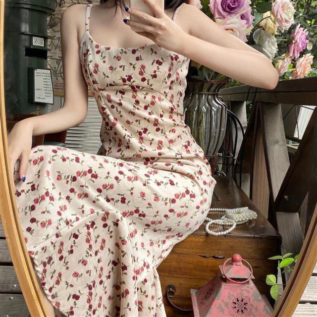 Đầm Hoa Tay Ngắn Thời Trang Dành Cho Nữ đầm bầu váy nữ váy bé gái váy dài chân váy dài váy nữ chân váy dài
