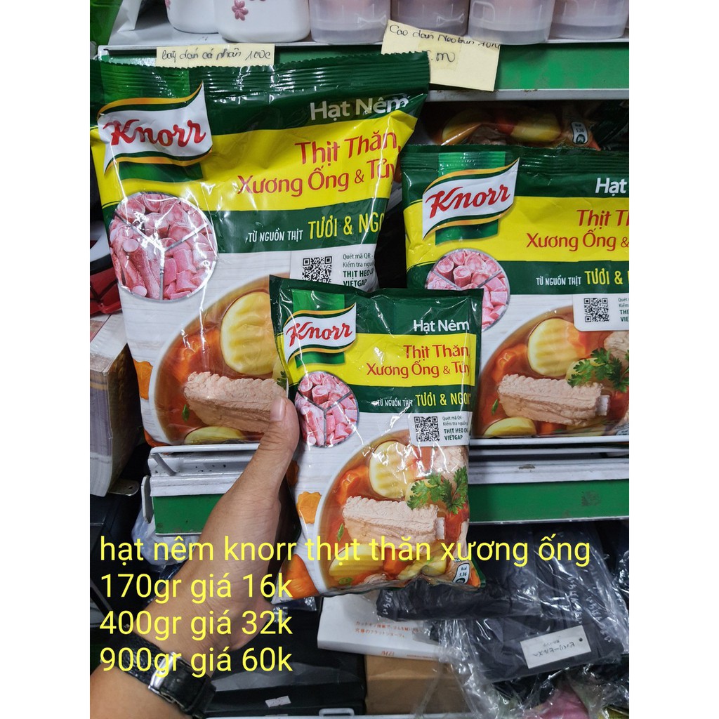 Hạt nêm Thịt thăn, xương ống, tủy Knorr gói 170g/ 400gr/ 900gr