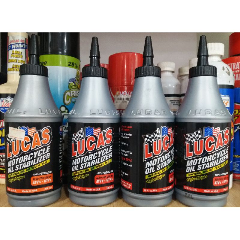 Phụ gia nhớt LUCAS MOTORCYCLE OIL STABILIZER 355ML