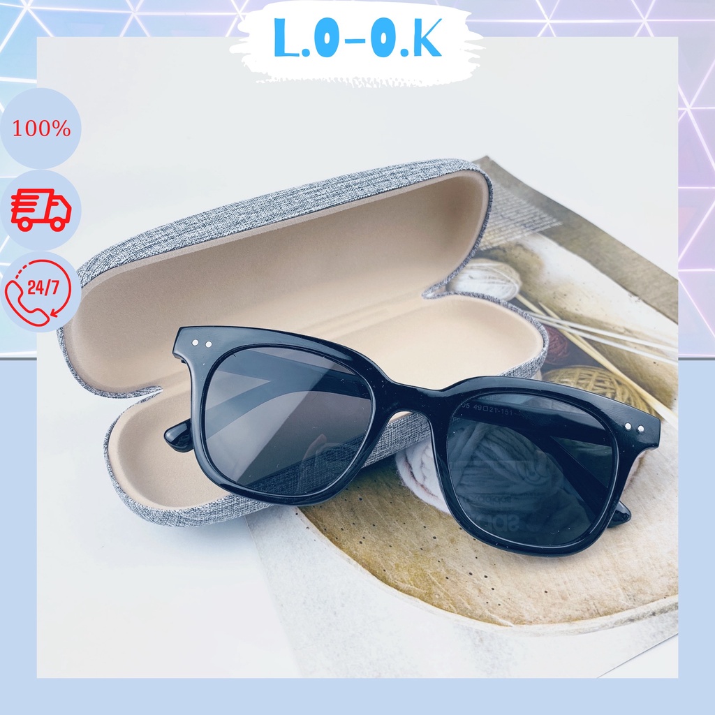 Gọng kính giả cận - Kính thời trang 2 chấm sắt _ LOOK