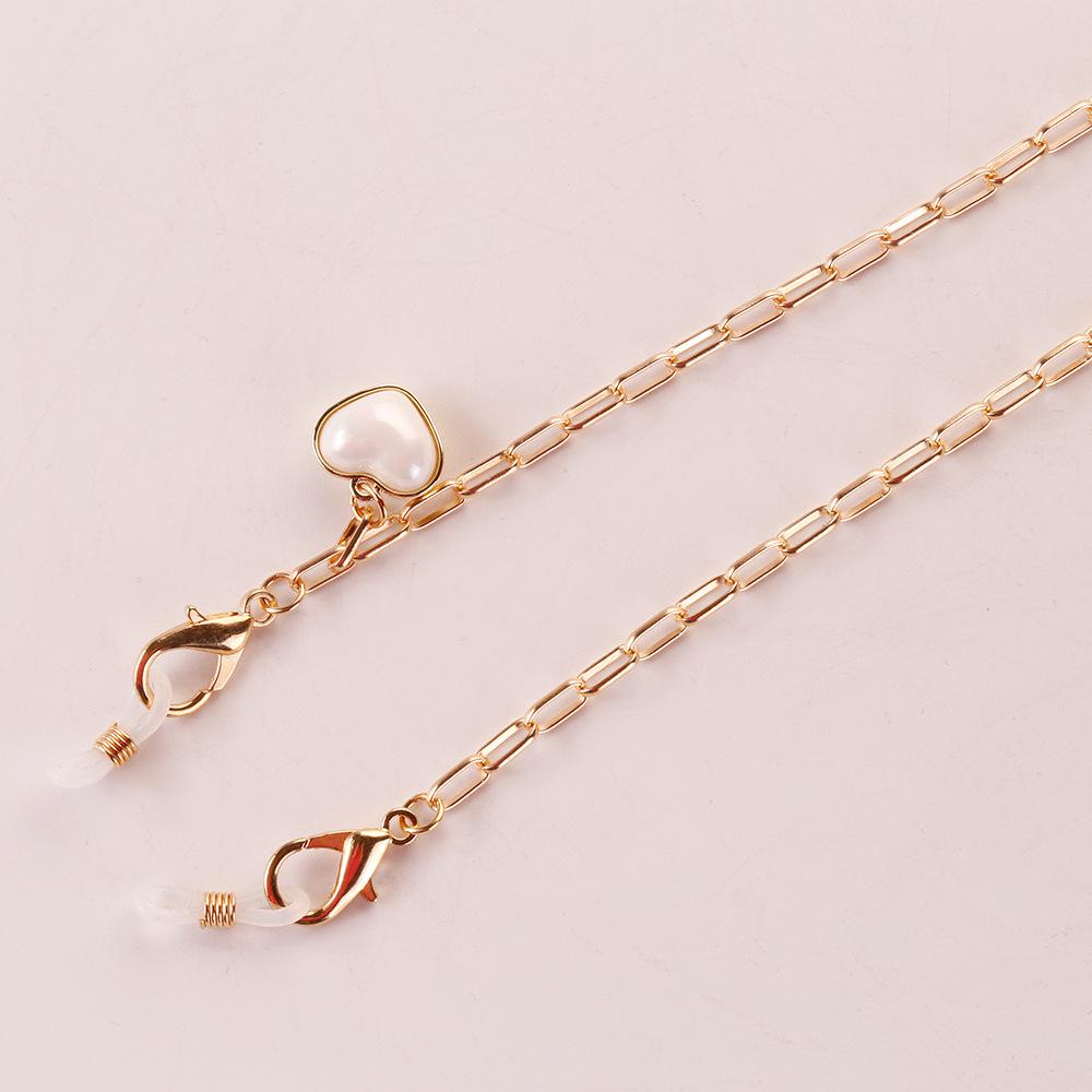 Dây Đeo Mắt Kính Hình Trái Tim Bằng Kim Loại Phong Cách Retro