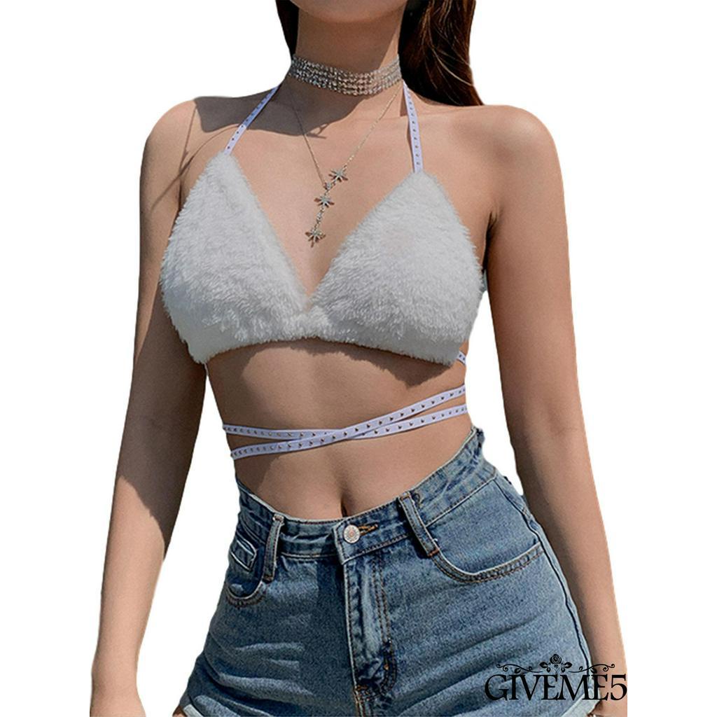 Áo lửng cổ sâu thiết kế hở lưng quyến rũ cho nữ