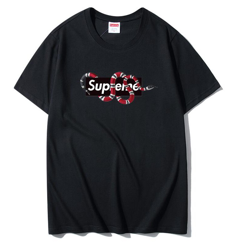Áo Thun Tay Ngắn Chất Liệu Cotton In Chữ Supreme Thời Trang Cho Nam Nữ