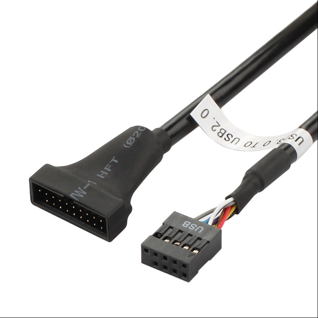 Dây cáp chuyển đổi đầu cắm USB 3.0 20-pin sang lỗ cắm USB 2.0 9pin