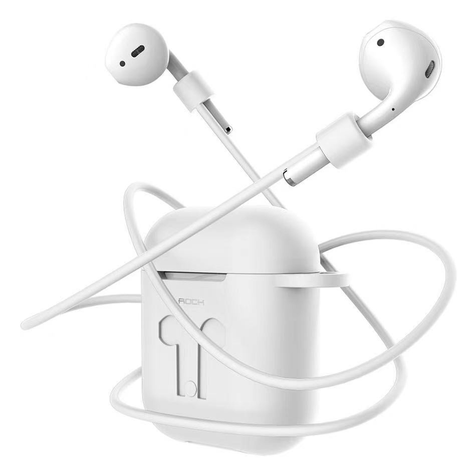 Vỏ Bảo Vệ Hộp Đựng Tai Nghe Airpods Bằng Silicon Chống Thất Lạc Có Dây Đeo Tiện Dụng