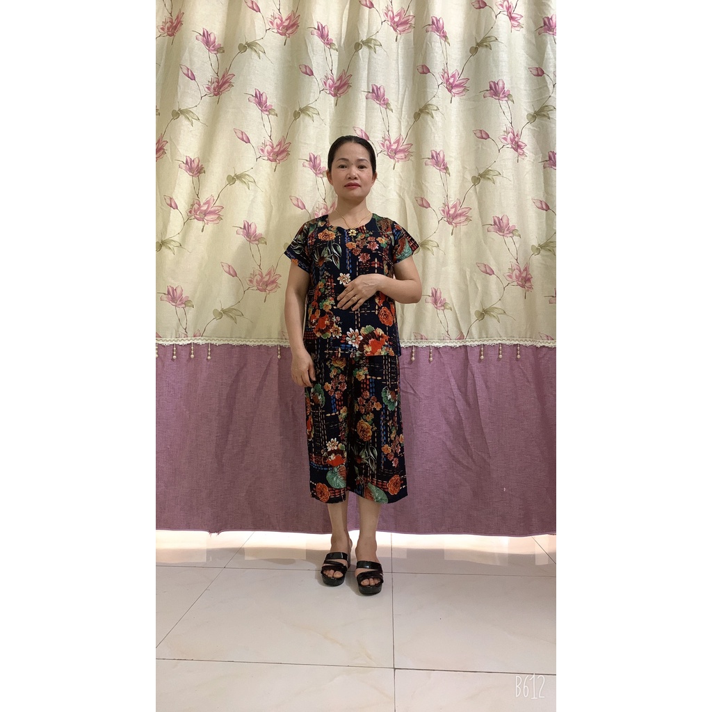 Đồ bộ trung niên Bộ Lanh Đại Sớ Lửng Trung Tuổi Hàng Sale [ Vải Lanh KHÔNG Co Rút ]