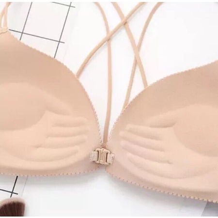 Áo ngực cài trước Sexy Su đúc không gọng dây chéo mỏng kháng khuẩn AOLOT19