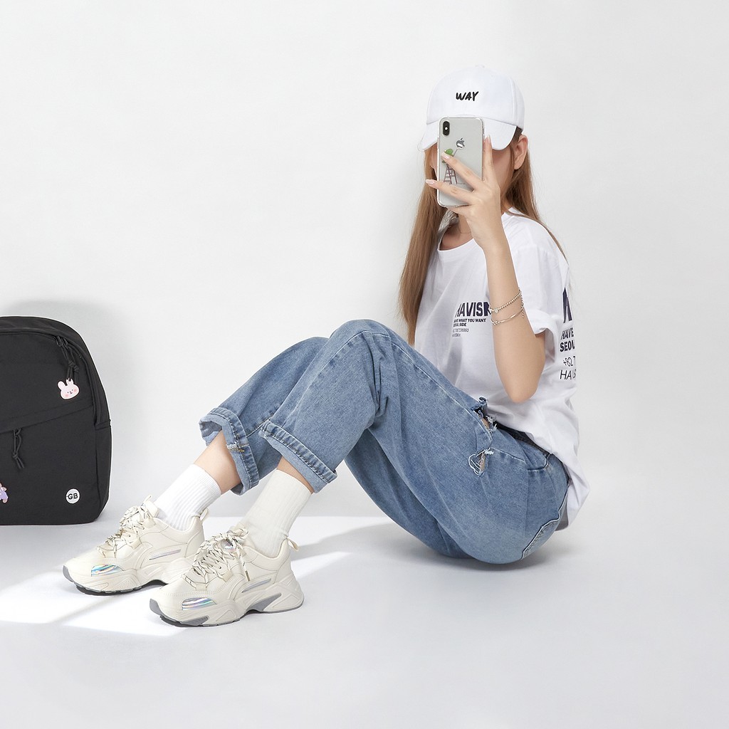 Giày Thể Thao Nữ giayBOM Đế cao 4 cm B1080 | BigBuy360 - bigbuy360.vn