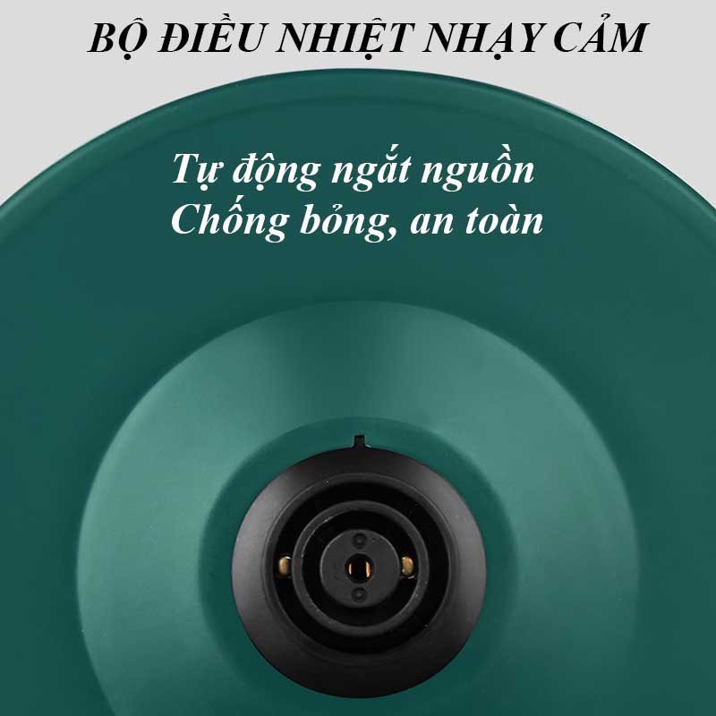 Ấm Siêu Tốc Giữ Nhiệt, Bình Đun Nước Siêu Tốc Inox Đa Năng, Dung Tích 1.8 Lít, Công Suất 1500W, Bảo Hành 6 Tháng