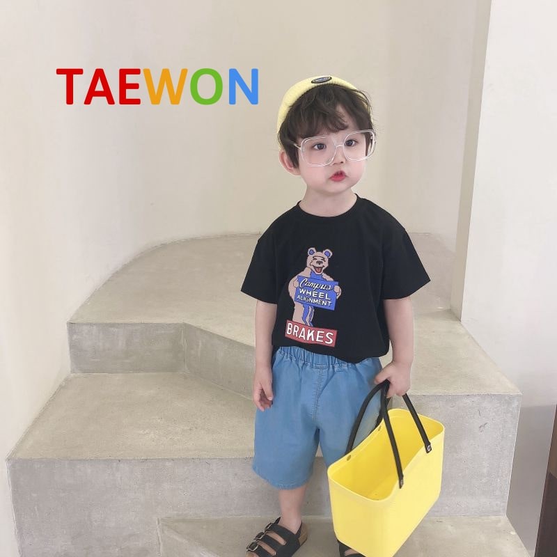 Áo thun bé gái xuất dư Taewon Shop , Quần áo hè bé trai và bé gái chất cotton Hàn Quốc từ 1 đến 5 tuổi AT02