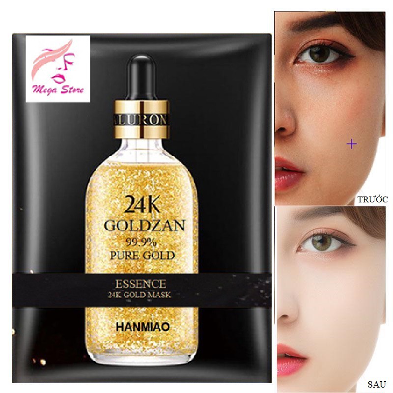 Mặt nạ Vàng 24k dưỡng da trắng sáng 24K essence 99.9% Pure Gold Goldzan