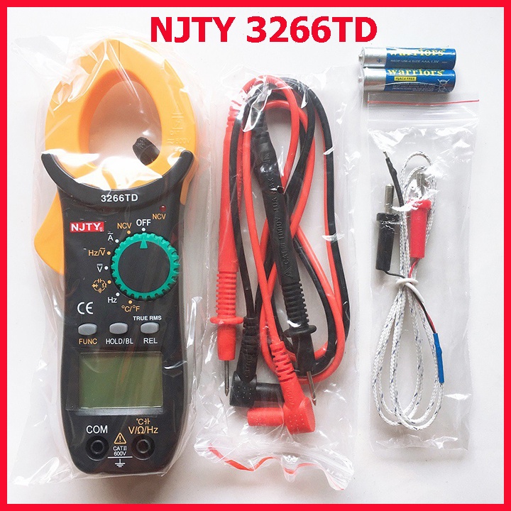 Ampe kìm dòng NJTY 3266TD Đo Tụ,Tần Số, Nhiệt Độ
