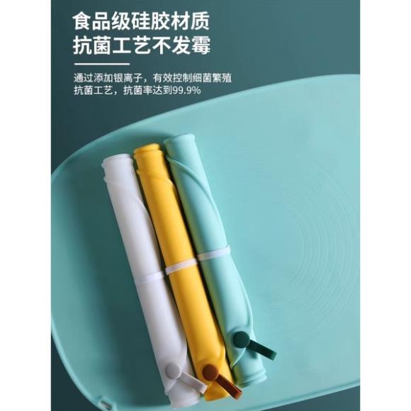 Bộ thảm nhào bột silicon chống dính ECOCO tặng kèm cây lăn bột, chổi quét dầu, dao cắt | Tấm lót làm bếp, cuốn nem 2022