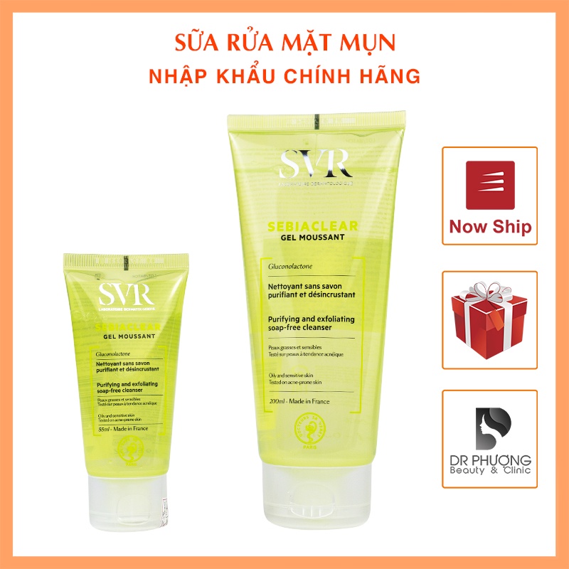 [CHÍNH HÃNG] Sữa rửa mặt da dầu mụn Sebiaclear Gel Mousant SVR | BigBuy360 - bigbuy360.vn