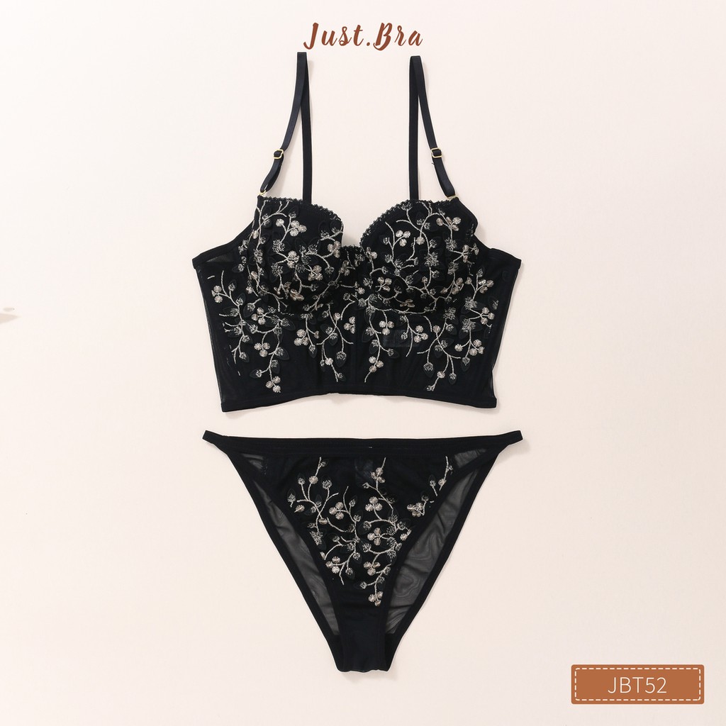 Sét đồ lót Just Bra thiết kế sang trọng, bản lưng ren to và rộng JBT52