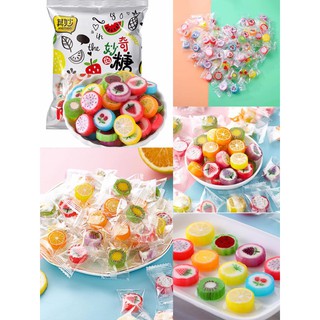 Kẹo trái cây cắt lát siêu dễ thương siêu ngon bịch to đùng 500g