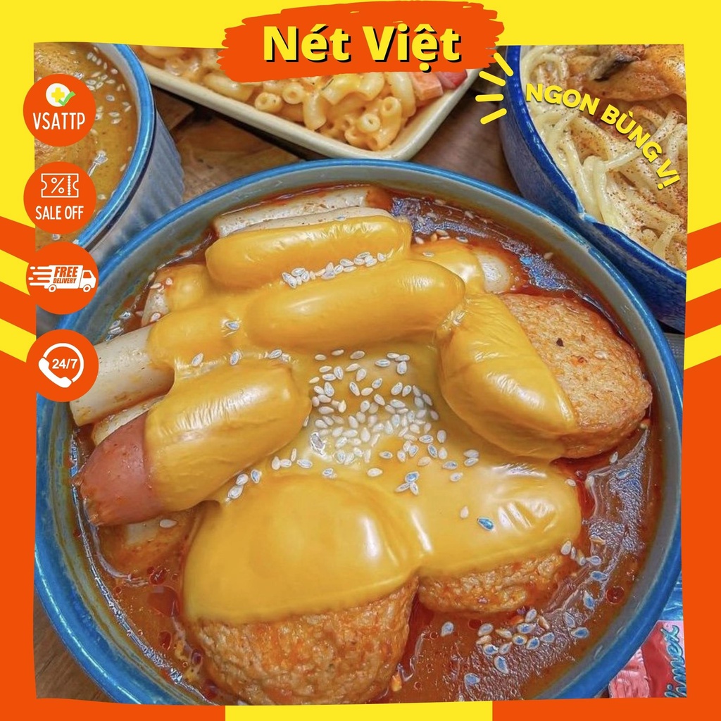 Set Lẩu Tokbokki Phô Mai Topping Viên Thả Lẩu Malaysia, Khay 500gr đủ cho 2 người