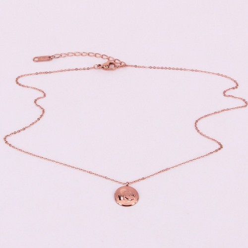 Dây Chuyền Mặt Tròn Khắc Hình Chuột Mickey Titan Không Đen TT 2436