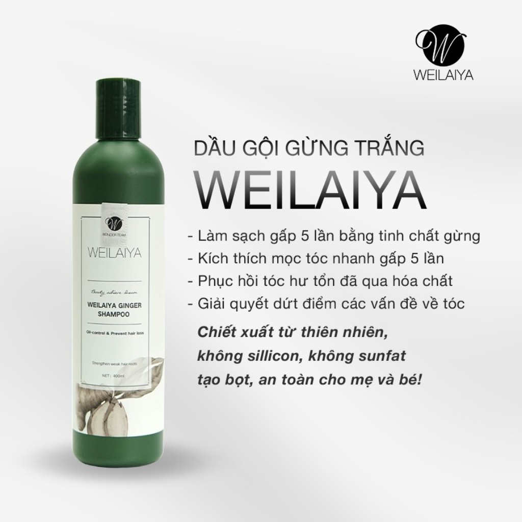 Dầu Gội Mọc Tóc Nhanh, Bộ Dầu Gội Weilaiya Chống Rụng Tóc 400ml - Habala Shop