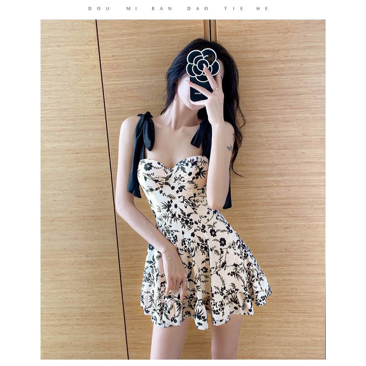 Đồ bơi nữ Nhật Bản và Hàn Quốc phong cách váy hở lưng được xây dựng trong miếng dán ngực và quần lót