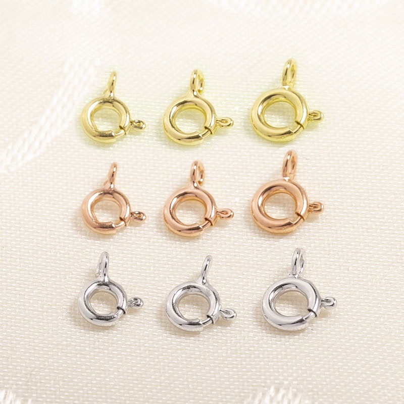 [K19B] Phụ kiện trang sức (DIY) - Khóa tròn ống lẫy đẩy