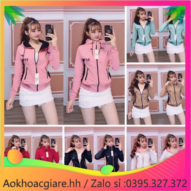 Áo khoác nữ chống nắng thun da cá viền túi GGCC