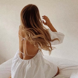 Đầm babydoll hở lưng SẪN