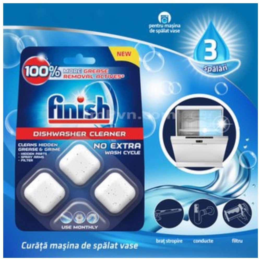 [MỚI 2021]Viên vệ sinh máy rửa bát Finish - Chính Hãng