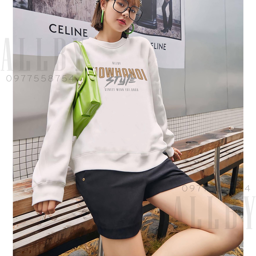 Áo sweater nam nữ Now Hà Nội Style , áo nỉ thu đông nam nữ form rộng Unisex - Allby | WebRaoVat - webraovat.net.vn