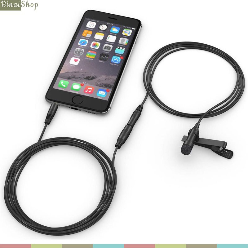 Transhine B1705 - Cáp Âm Thanh 2 Đầu 3.5 Mm 4 Vạch TRRS  Nối Dài Cho Micro Cài Áo, Tai Nghe