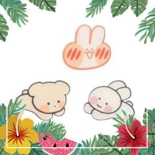 (TKPC2) Stick GẤU THỎ HOA (cherri)