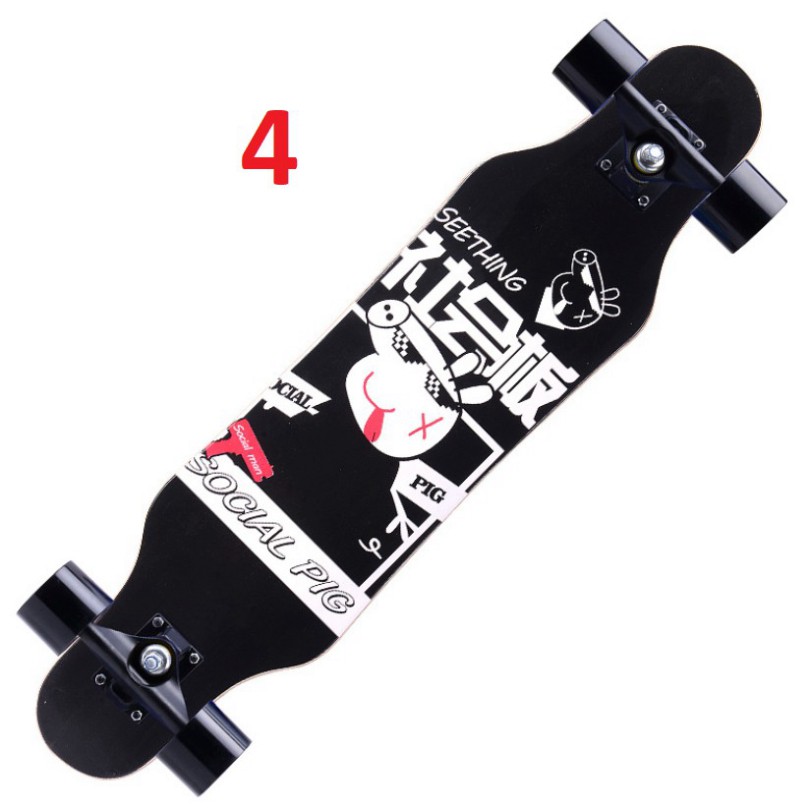 Ván trượt thể thao Longboard gỗ nhám 7 lớp, Khung hợp kim chịu lực. Phát sáng 4 bánh ( bảo hành 1 đổi 1 trong 7 ngày )