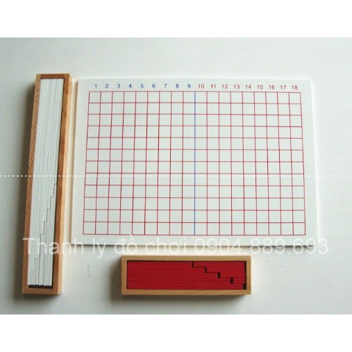 Bảng học phép tính cộng trừ Subtraction With Strip Board - Giáo cụ montessori