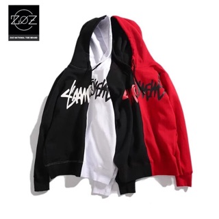Áo Hoodie Phối Màu Có Chữ 2 mặt