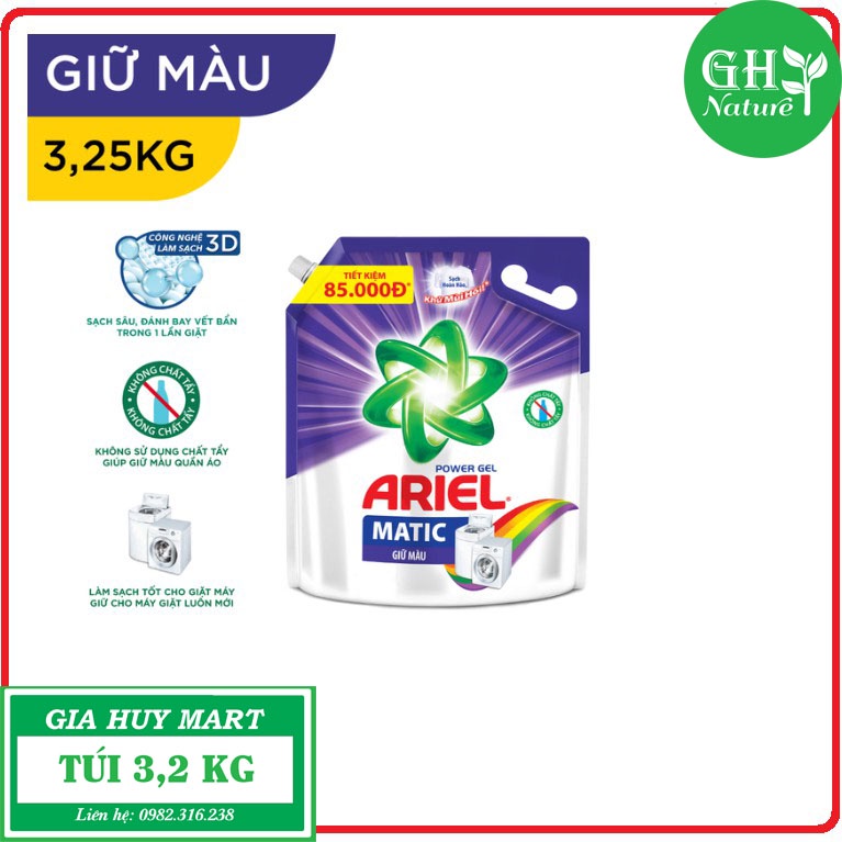 Nước giặt máy Ariel matic hương hoa 3,2kg