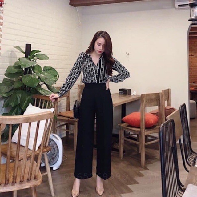 [ Mã FAMAYWA giảm 10K đơn 50K] quần ống rộng cạp cao phong cách 0068