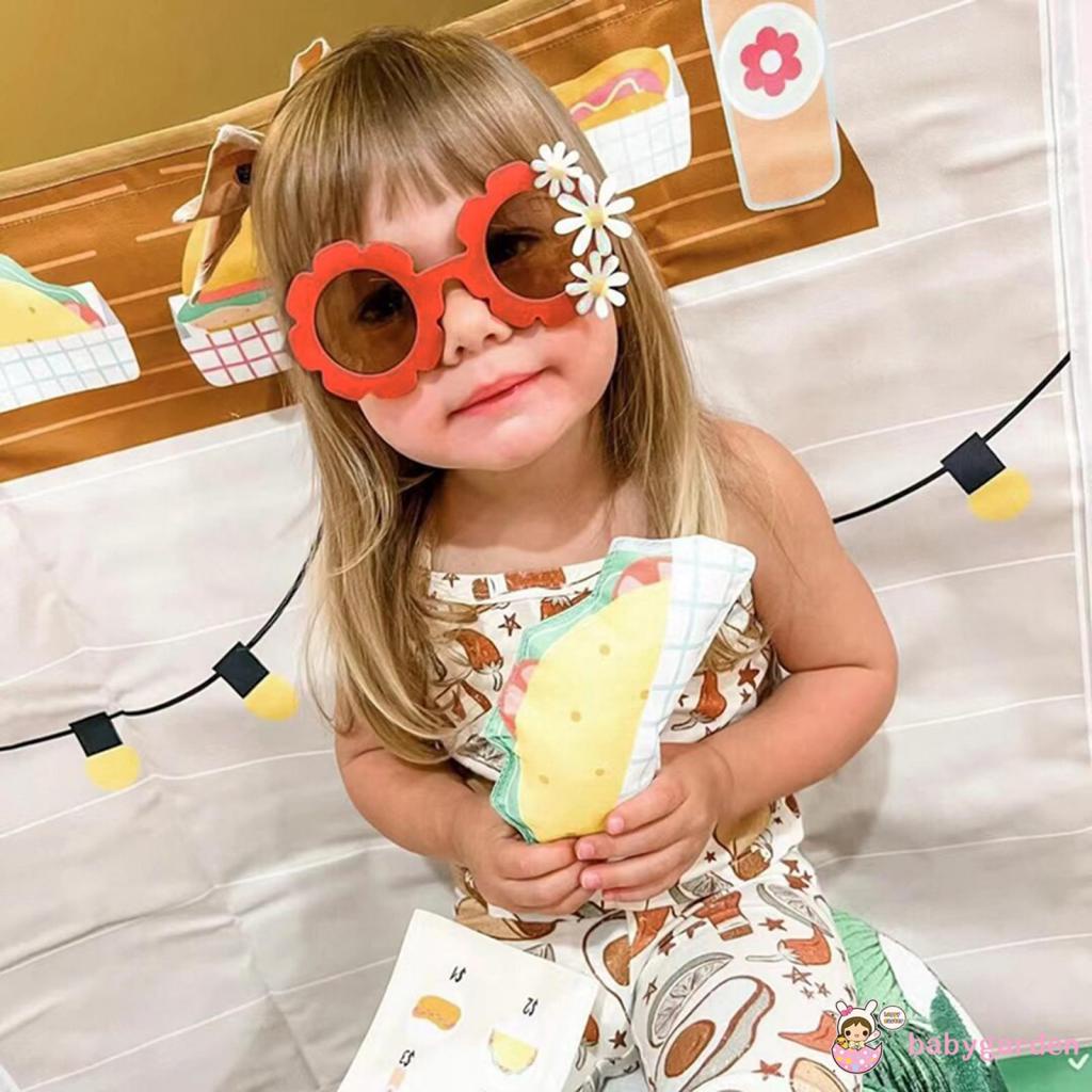 Kính Mát Họa Tiết Hoa Hoạt Hình Bảo Vệ Mắt Vui Nhộn Cho Bé Gái