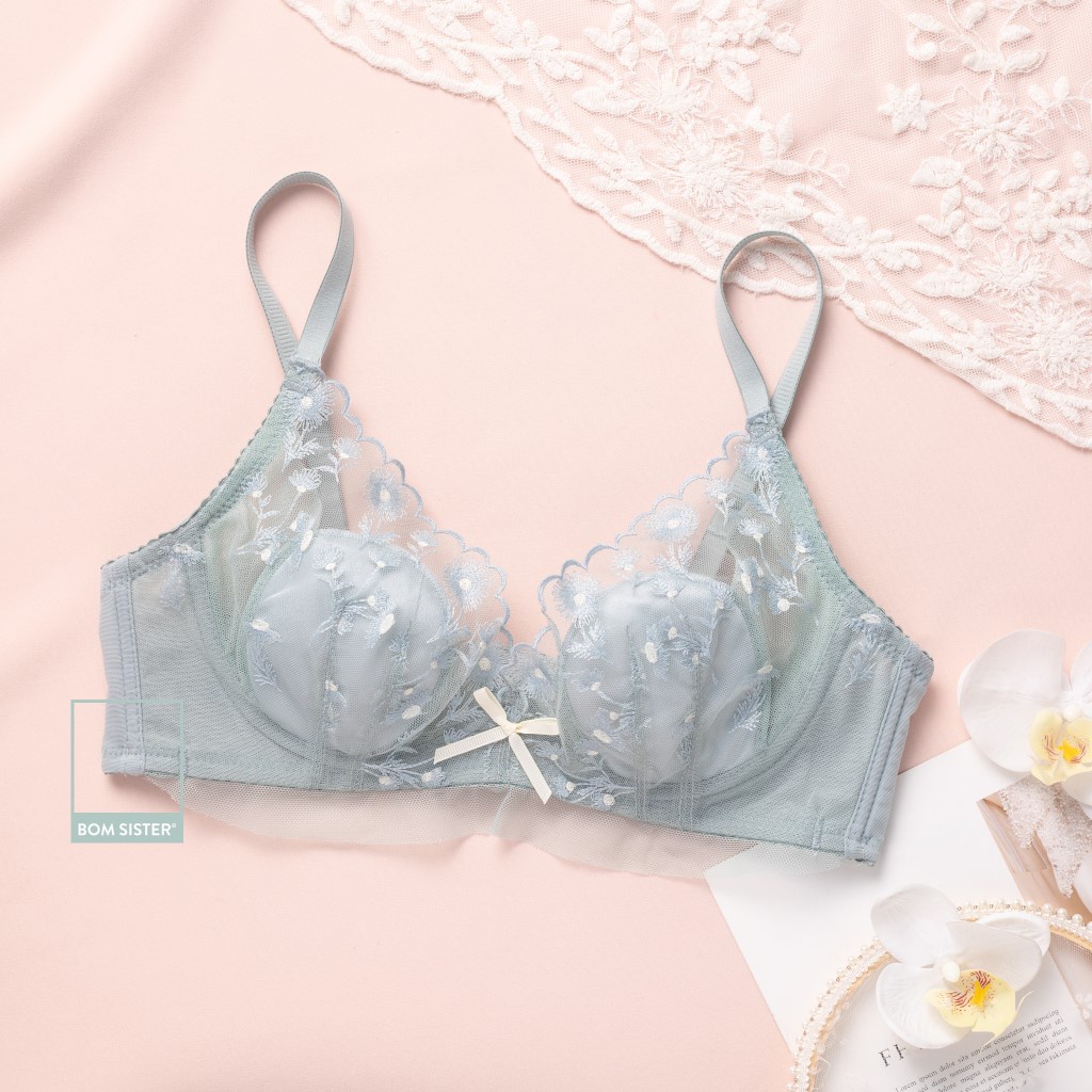 [Mã FARSBRBOM1 giảm 10% đơn 99K] Áo lót không mút ren hoa có gọng nâng ngực tự nhiên BOM SISTER A4043 | BigBuy360 - bigbuy360.vn