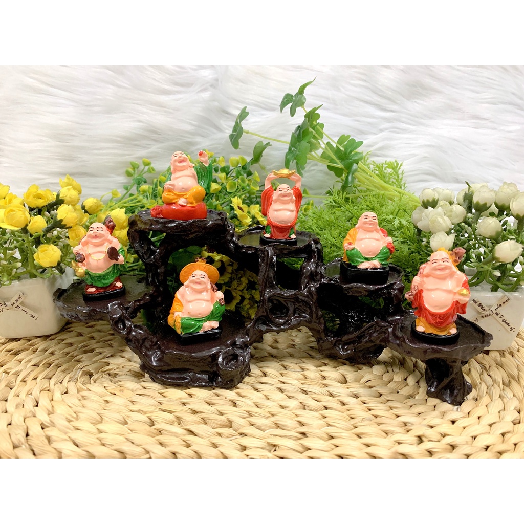 Đế để tượng kèm 6 tượng phật Bồ Tát Di Lạc Hoan Hỉ Tài Lộc