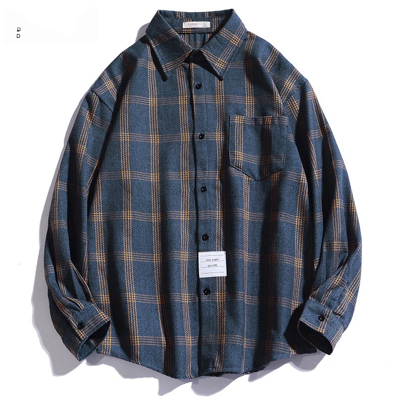 Sơ mi nam hàn quốc kẻ caro hàng cao cấp, 100% chất cotton thoáng mát | BigBuy360 - bigbuy360.vn