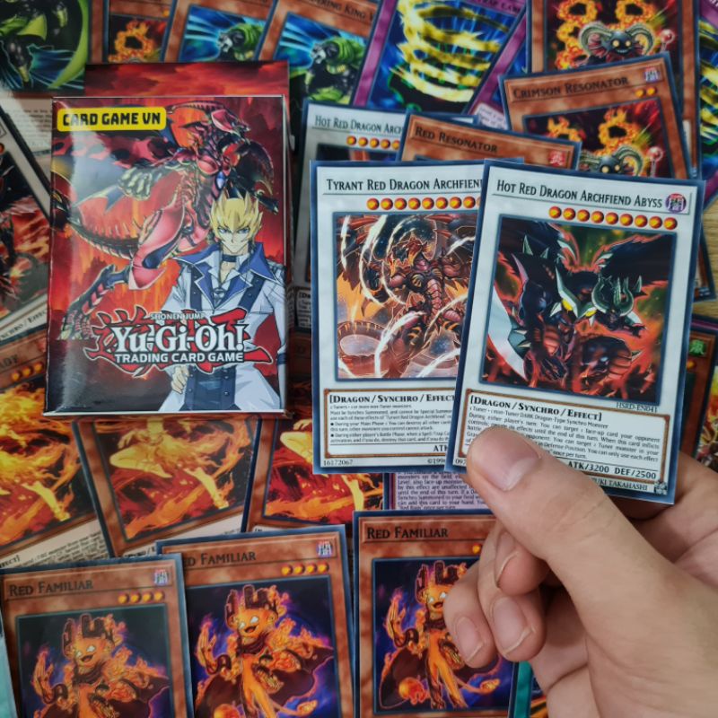 [BÀI IN] Bài YuGiOh - Hộp Thẻ Bài FullBox - Bộ 54 lá bài Red Dragon của Jack Atlas - Card Game VN