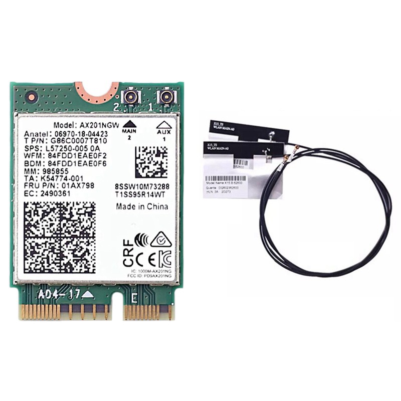 Card Wifi Ax201 Ngw Với Ăng Ten Wifi 6 3000mbps M.2 Cnvio2 Bluetooth 5.1 Cho Windows10 | BigBuy360 - bigbuy360.vn