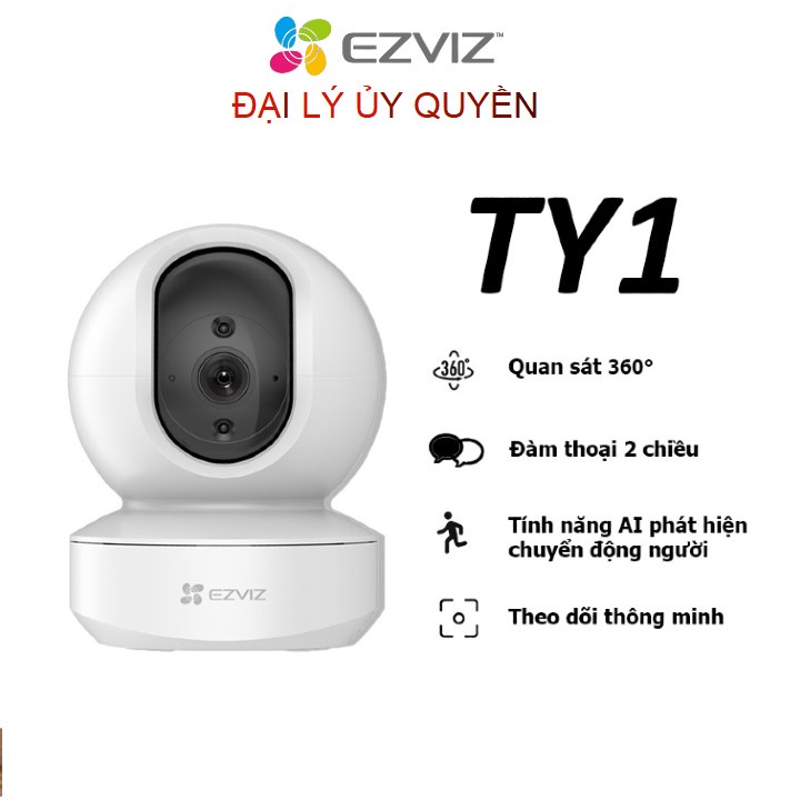 Camera không dây EZVIZ TY1 1080p / 4MP 2K siêu nét quay quét 360 độ - Ghi hình ban đêm