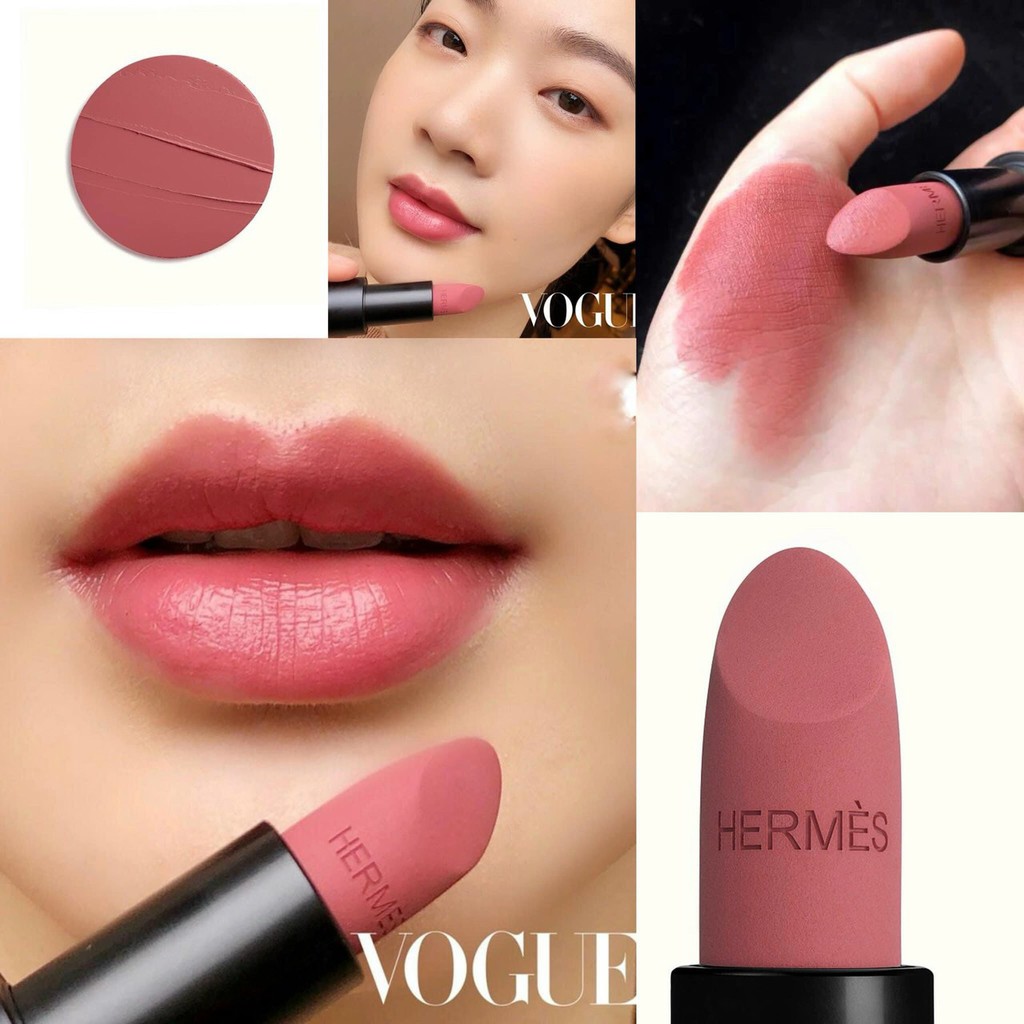 Son Hermes 48 Rouge Matte Rose Boise (Màu Hồng Đất )