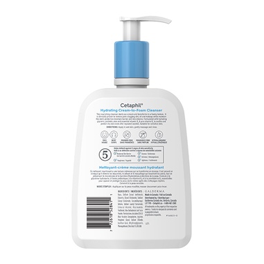 [Nội Địa Canada] Sữa Rửa Mặt Dưỡng Ẩm Cetaphil Hydrating Cream-to-Foam Cleanser